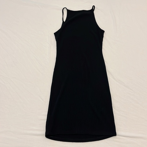 FREE SHIPPING Aritzia Community black ribbed mini dress - Picture 3 of 3